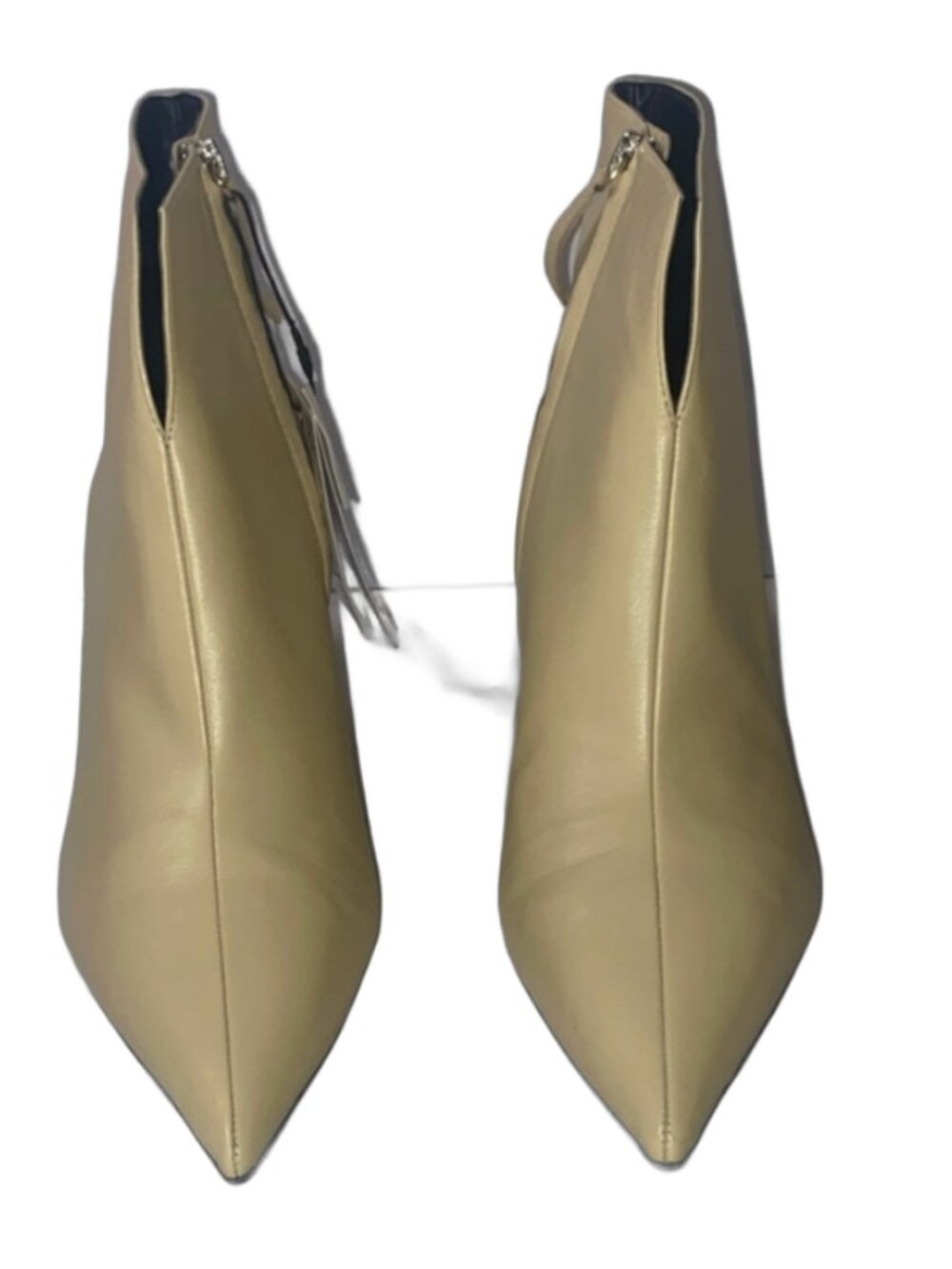 ZARA LEATHER ANKLE BOOT WITH V NECKLINE